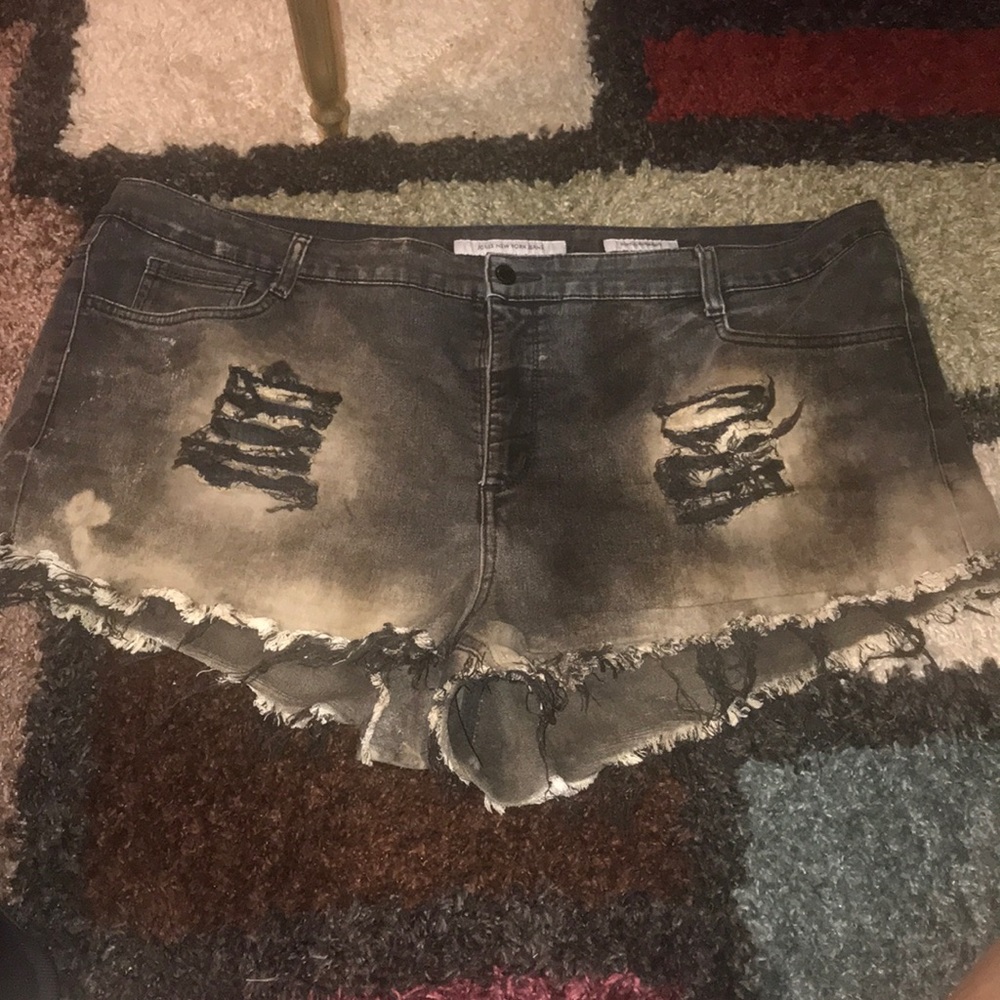 Black Fringe Shorts